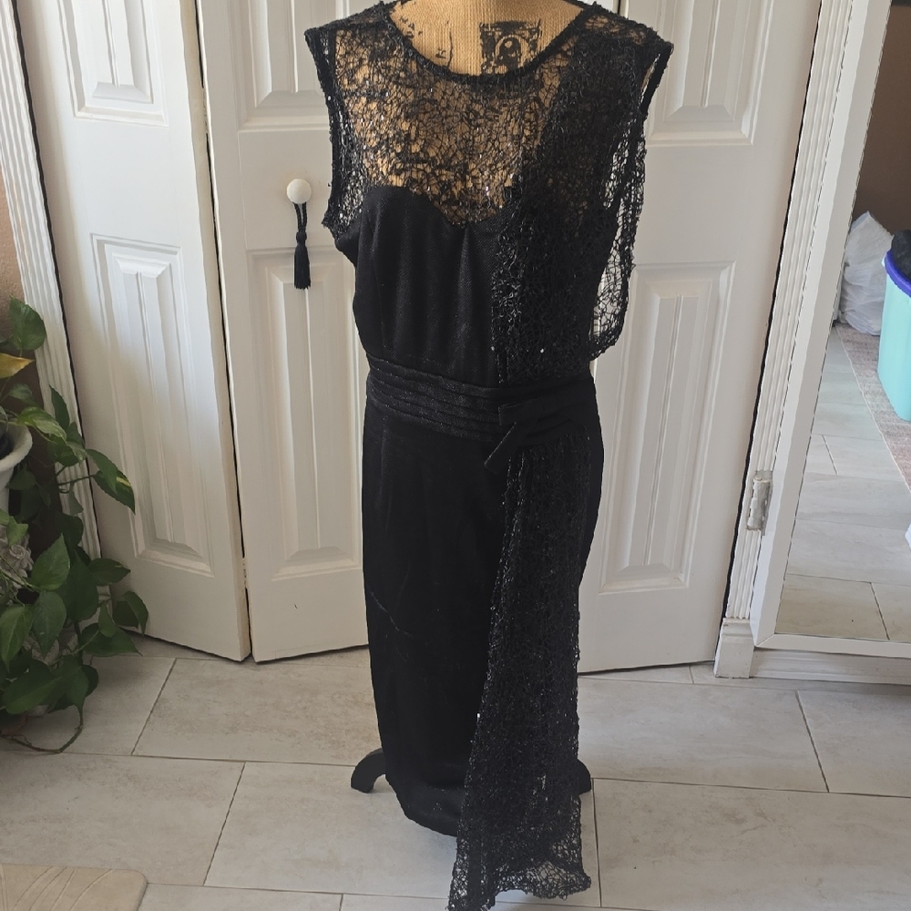 Tatyana Black One Shoulder Cocktail Dress